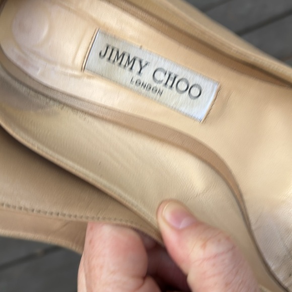 Jimmy Choo Nude Leather Pumps size 39 - Picture 7 of 7
